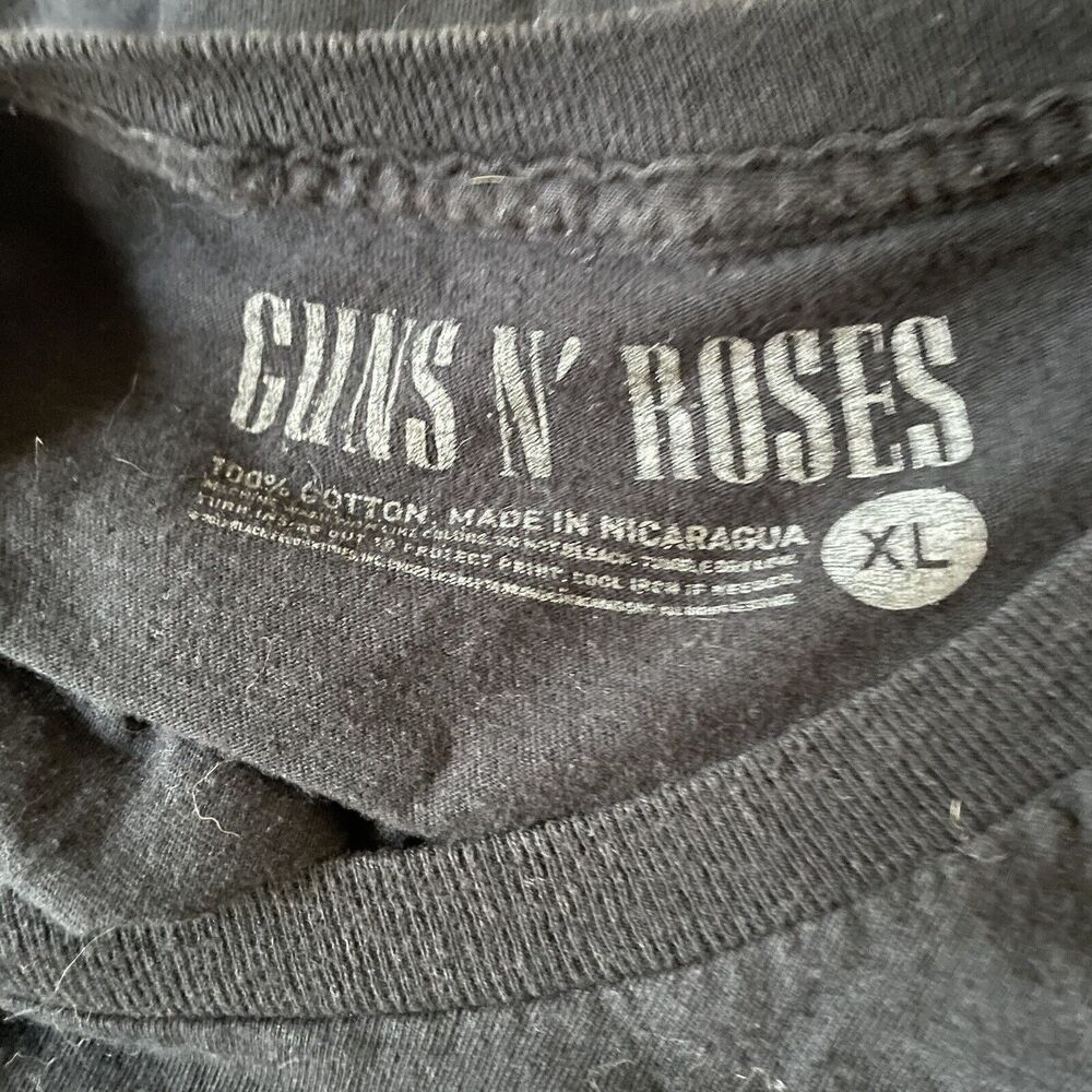 Guns N' Roses - Appetite For‎ Destruction T Shirt XL Black Cross Skulls 80s Rock - Picture 4 of 4